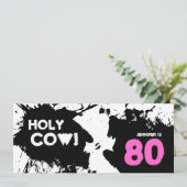 80ste uitnodiging van de Birthday Party - Heilige  (Staand voorkant)