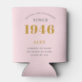 80ste verjaardag 1946 Geschenk Elegant Persoonlijk Blikjeskoeler (Achterkant)