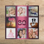 80ste verjaardag 80 foto collage vrouw paars legpuzzel<br><div class="desc">Een cadeau voor de 80ste verjaardag van een vrouw,  waarbij haar leven wordt gevierd met een collage van 8 van jouw foto's.  Sjablonen voor een naam,  leeftijd 80 en een datum.  Datum van geboorte of de datum van het jubileum.  Donkerpaarse en witte letters.  Meisjesachtige en vrouwelijke paarse verloop achtergrondkleur.</div>
