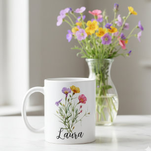 80ste verjaardag 80 gepersonaliseerde bloem voor h koffiemok