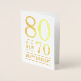 80ste verjaardag 80 is de nieuwe 70 folie kaarten