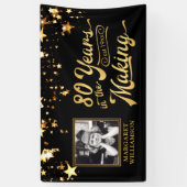 80ste verjaardag 80 jaar in de goudsterren spandoek (Verticaal)