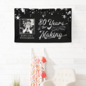 80ste verjaardag 80 JAAR IN DE MAAK Zilveren Sterr Spandoek (Insitu)