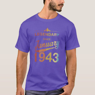 80ste verjaardag 80-jarige Geboren januari 1943 Ca T-shirt