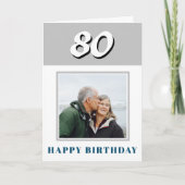 80ste verjaardag aangepaste foto gepersonaliseerd kaart (Voorkant)