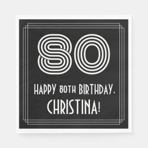80ste verjaardag: Art Deco geïnspireerd look "80"  Servet