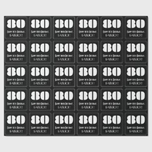 80ste verjaardag: Art Deco Geïnspireerde look "80" Cadeaupapier