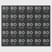 80ste verjaardag: Art Deco geïnspireerde look "80" Cadeaupapier (Vlak)