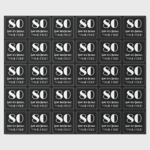 80ste verjaardag - Art Deco Geïnspireerde look "80 Cadeaupapier