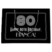 80ste verjaardag — Art Deco Geïnspireerde look "80 Groot Cadeauzakje (Voorkant)