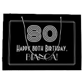 80ste verjaardag — Art Deco Geïnspireerde look "80 Groot Cadeauzakje (Achterkant)