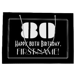 80ste verjaardag ~ Art Deco geïnspireerde look "80 Groot Cadeauzakje