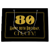 80ste verjaardag — Art Deco Geïnspireerde look "80 Groot Cadeauzakje (Voorkant)