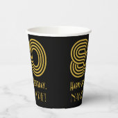 80ste verjaardag: Art Deco Geïnspireerde look "80" Papieren Bekers (Links)