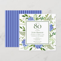 80ste verjaardag Blauwe Hortensia's