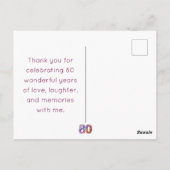 80ste verjaardag Bloemen bedankt Modern 80 jaar fe Briefkaart (Achterkant)