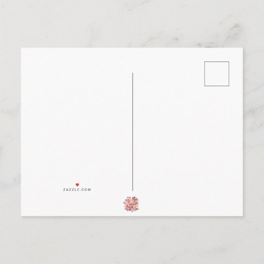 80ste verjaardag bloemige moderne Save The Date an Aankondigingskaart (Achterkant)