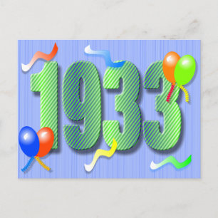80ste verjaardag Briefkaart 1933