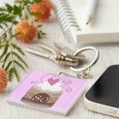 80ste verjaardag cadeauideeën voor haar sleutelhanger (Voorkant Rechts)