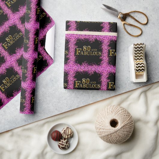 80ste verjaardag cadeaupapier (Crafts)