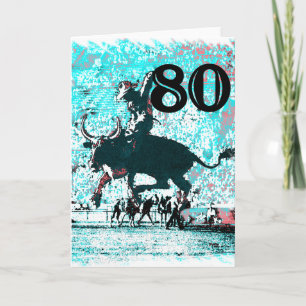 80ste verjaardag cadeaus, Cowboy! Kaart
