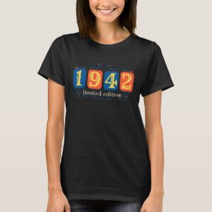 80ste verjaardag Dames Mannen 80 jaar 1942 36 T-shirt