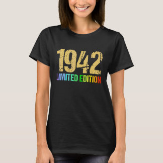 80ste verjaardag Dames Mannen 80 jaar 1942 T-shirt