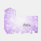 80ste Verjaardag Dank u Paarse Winter Wonderland Bedankdoosjes (Uitgevouwen)