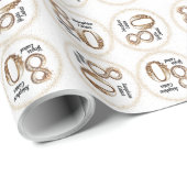 80ste verjaardag Elegant Feest Cadeaupapier (Rol Hoek)
