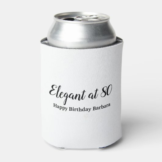80ste verjaardag elegant op 80 Personalize Blikjeskoeler (Blikje Voorkant)