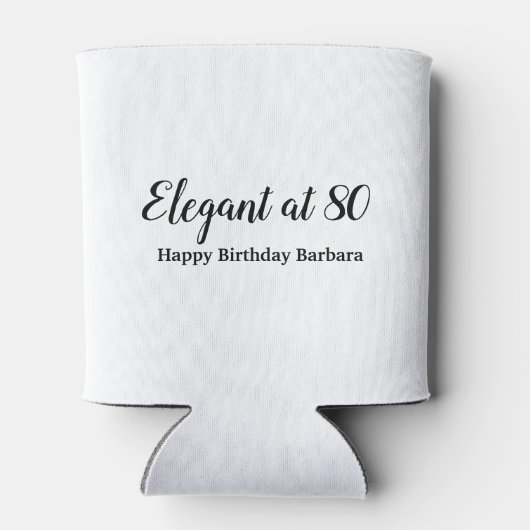 80ste verjaardag elegant op 80 Personalize Blikjeskoeler (Achterkant)
