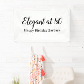 80ste verjaardag elegant op 80 Personalize Spandoek (Insitu)