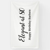 80ste verjaardag elegant op 80 Personalize Spandoek (Verticaal)