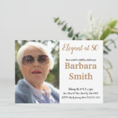 80ste verjaardag Elegant op 80 Persoonlijke foto Kaart (Staand voorkant)