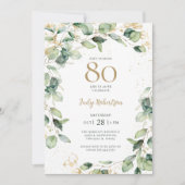 80ste verjaardag Eucalyptus Kaart (Voorkant)