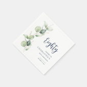 80ste verjaardag Eucalyptus papier Servet (Hoek)