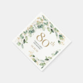 80ste verjaardag Eucalyptus Servet (Hoek)