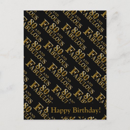 80ste verjaardag  feestdagenkaart (Voorkant)