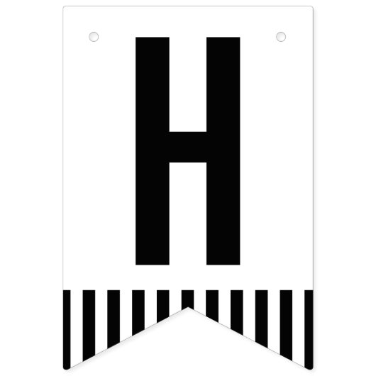 80ste verjaardag foto zwart wit vlaggetjes (Tweede vlag)