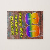 80ste verjaardag: Fun Graffiti-geïnspireerde regen Legpuzzel (Horizontaal)