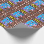 80ste verjaardag: Fun, Urban Graffiti geïnspireerd Cadeaupapier (Hoek)