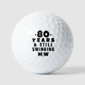 80ste verjaardag Funny monogram Golfballen (Voorkant)