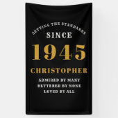 80ste verjaardag Geboren in 1945 Naam toevoegen Zw Spandoek (Verticaal)