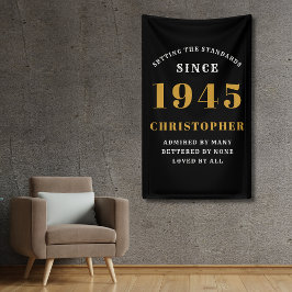 80ste verjaardag Geboren in 1945 Naam toevoegen Zw Spandoek