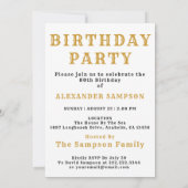 80ste verjaardag Geboren in 1946 Wit goud Retro Vi Kaart (Achterkant)