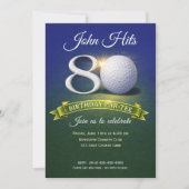80ste verjaardag golf thema  kaart (Voorkant)