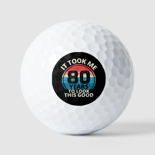 80ste verjaardag golfballen (Voorkant)