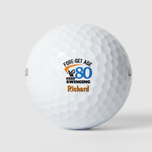 80ste verjaardag golfballen 80 jaar grappig cadeau (Voorkant)