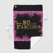 80ste verjaardag golfhanddoek (Insitu)