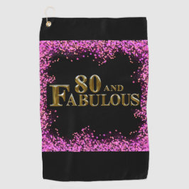 80ste verjaardag  golfhanddoek